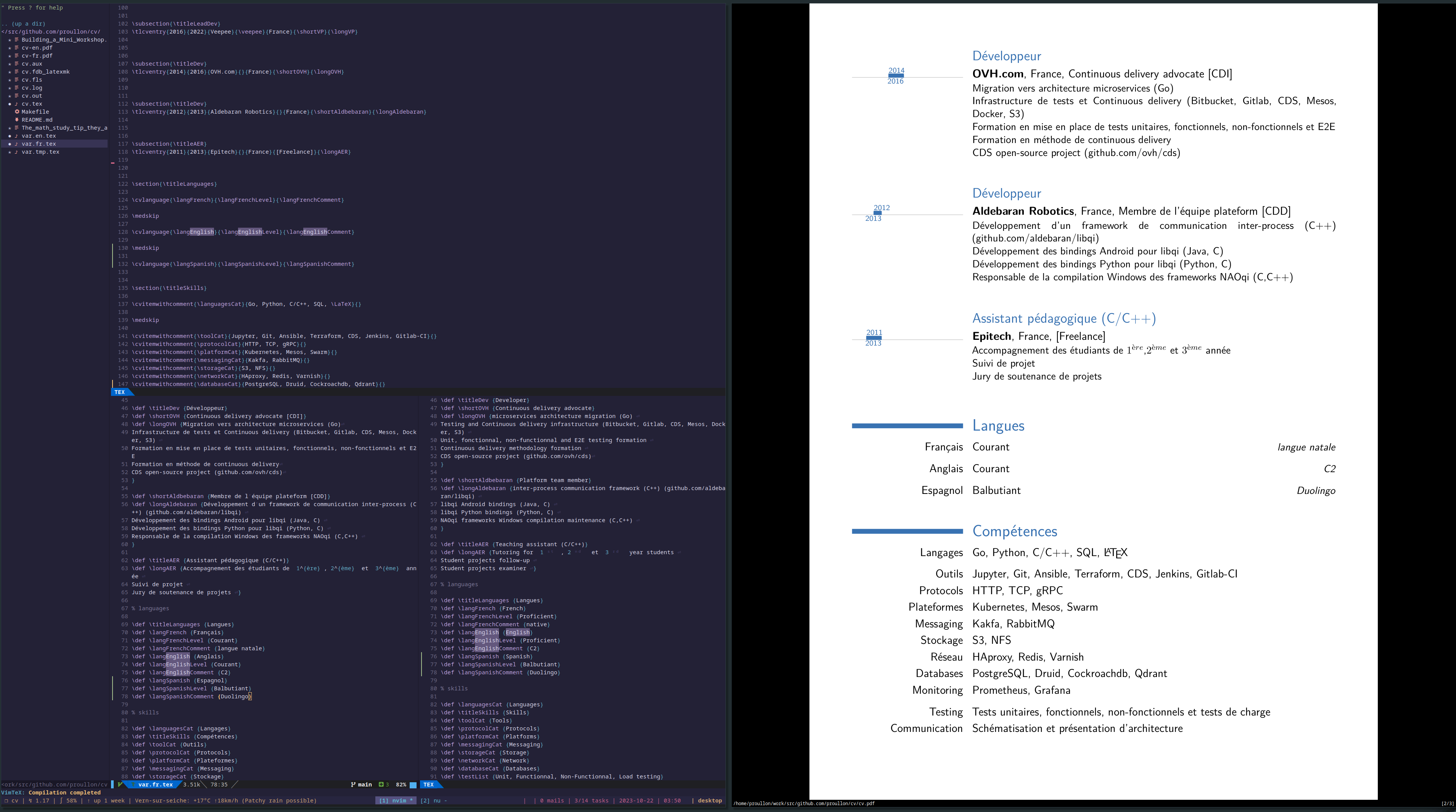 vimtex cv